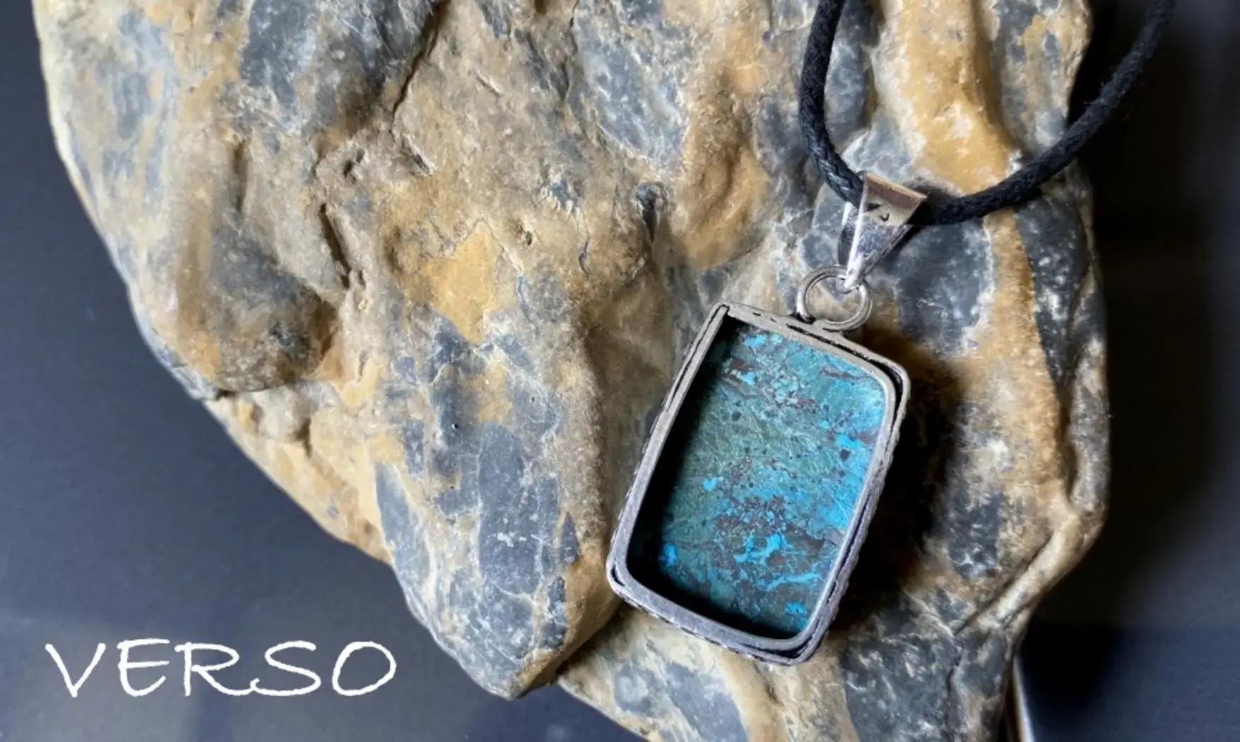Turquoise pierre pendentif & Argent
