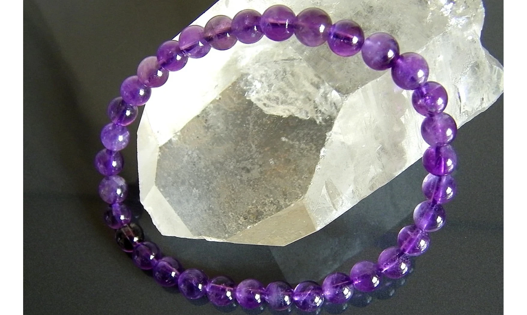 Améthyste pierres Boules bracelet