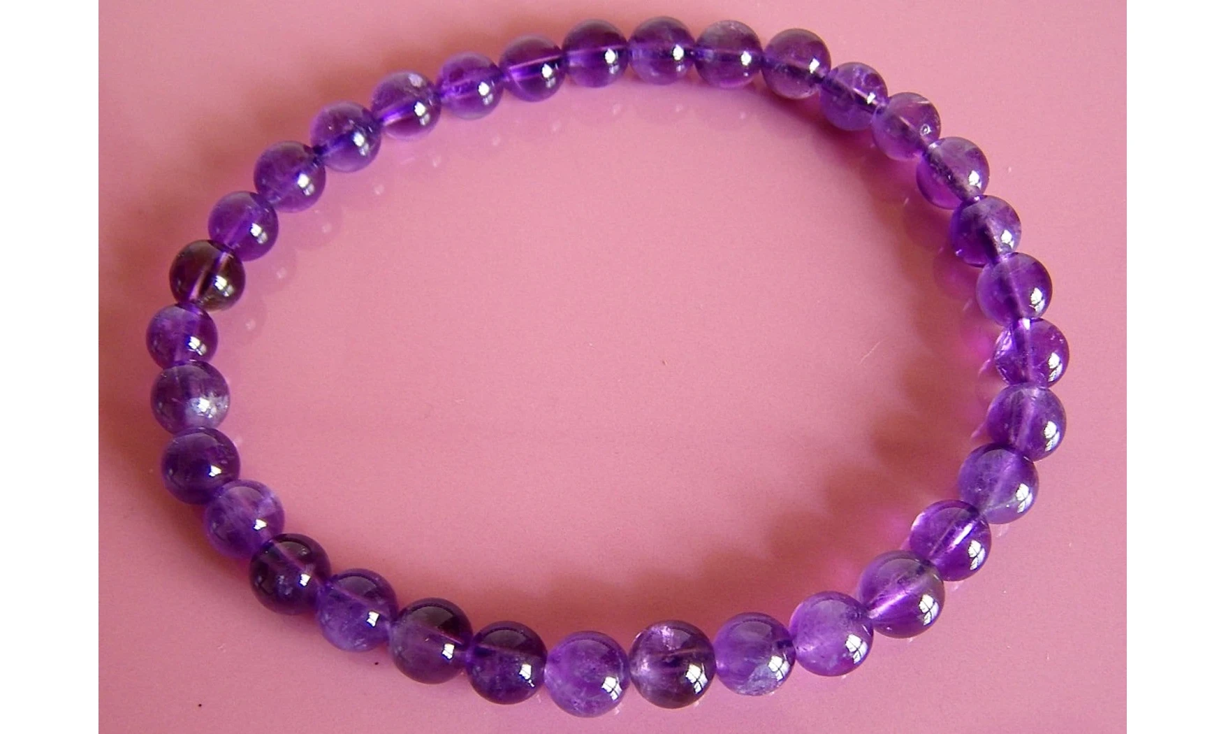 Améthyste pierres Boules bracelet