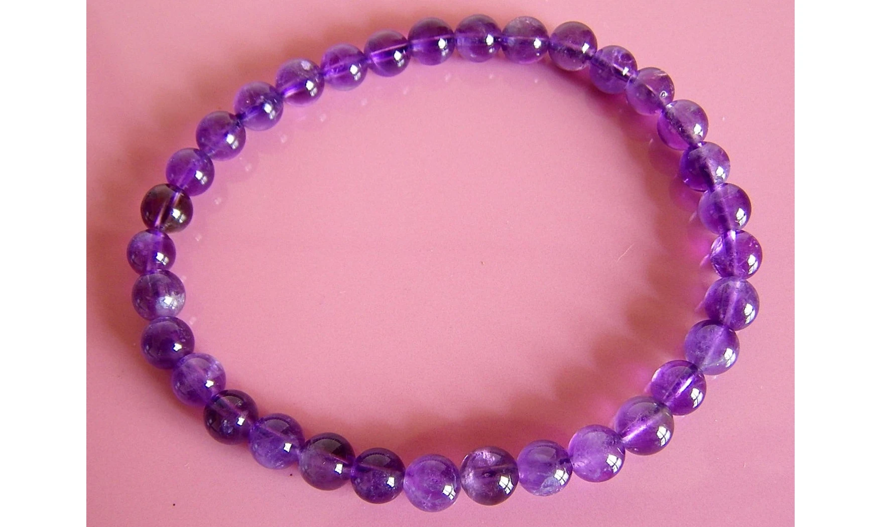 Améthyste pierres Boules bracelet