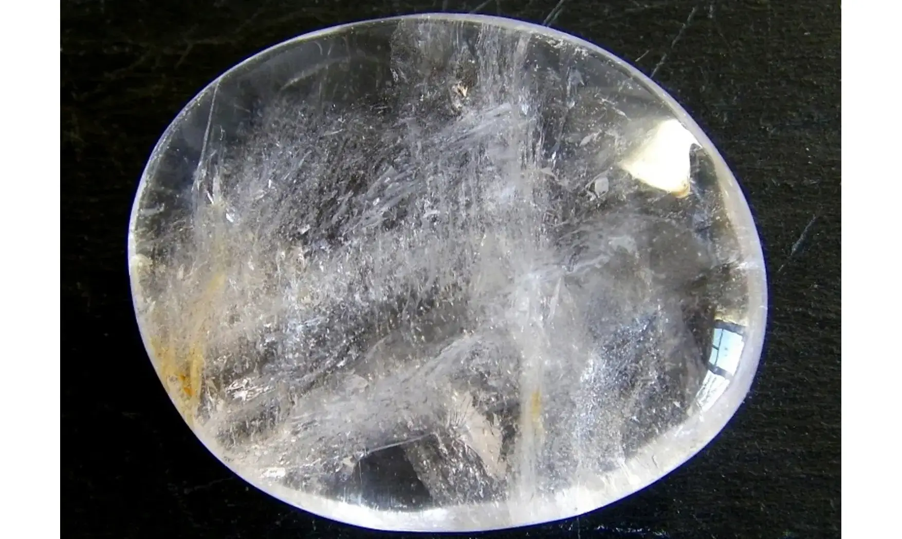 Cristal de roche Galet pierre plate