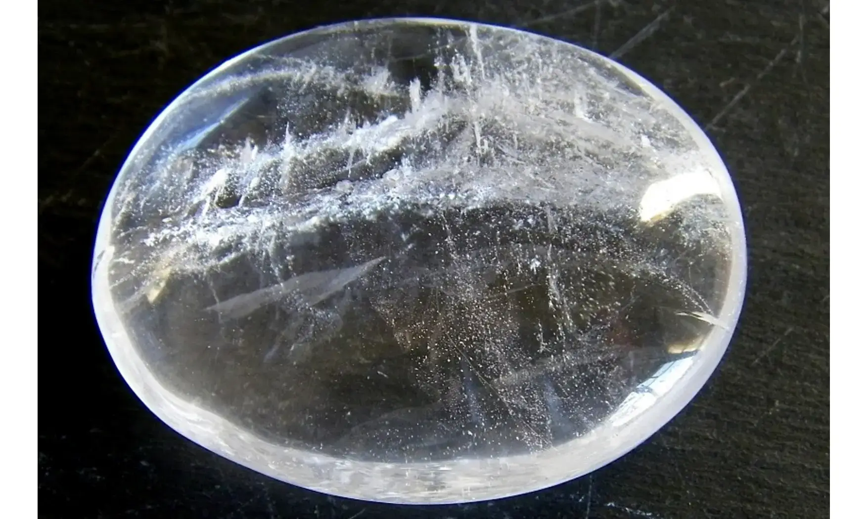 Cristal de roche Galet pierre plate