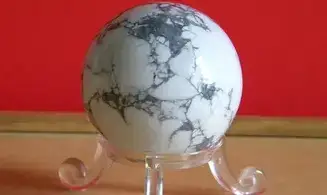 Howlite White (Magnesite) Sphere