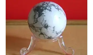 Howlite White (Magnesite) Sphere