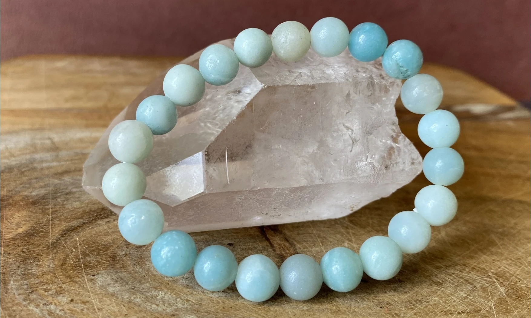 Amazonite pierres Boules bracelet