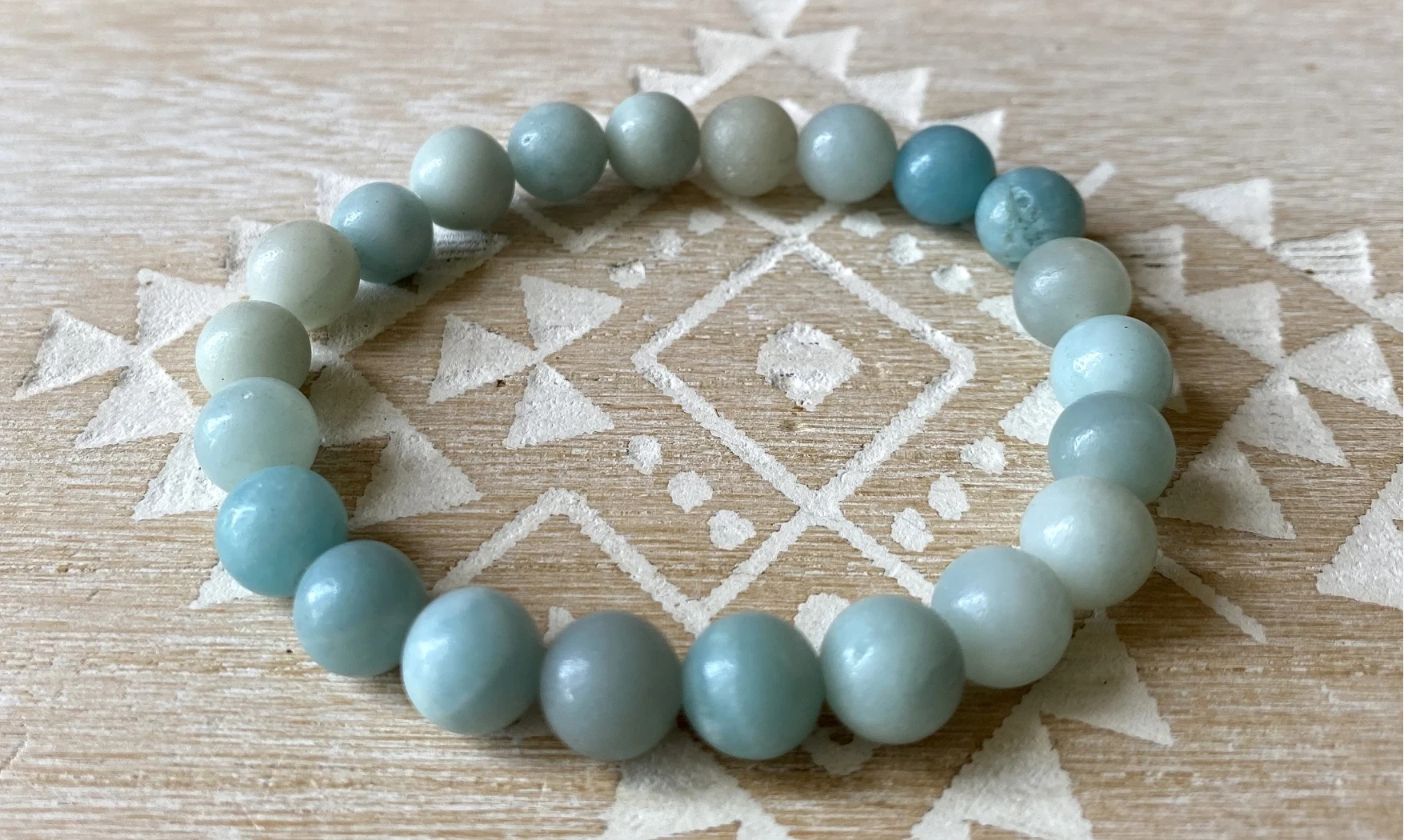 Amazonite pierres Boules bracelet