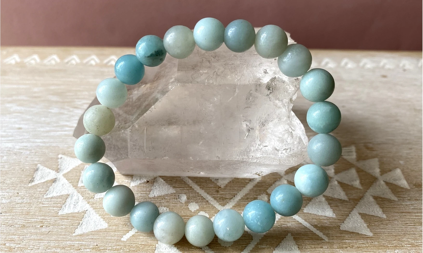 Amazonite pierres Boules bracelet