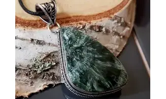 Séraphinite pierre pendentif & Argent