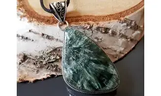 Séraphinite pierre pendentif & Argent