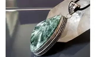 Séraphinite pierre pendentif & Argent