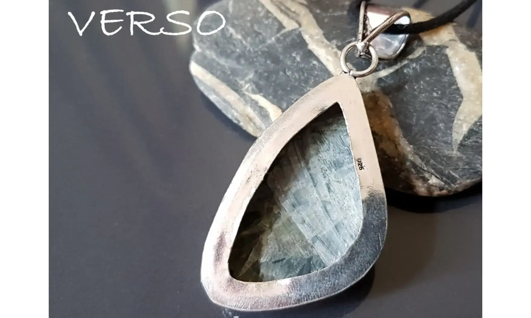 Séraphinite pierre pendentif & Argent