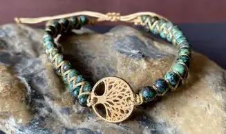 Turquoise d'Afrique Bracelet Shamballa