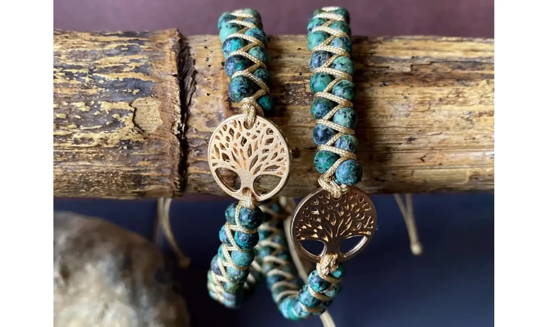 Turquoise d'Afrique Bracelet Shamballa