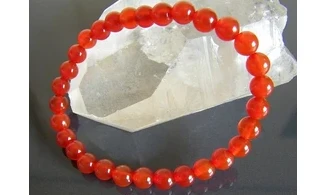 Cornaline pierres Boules bracelet
