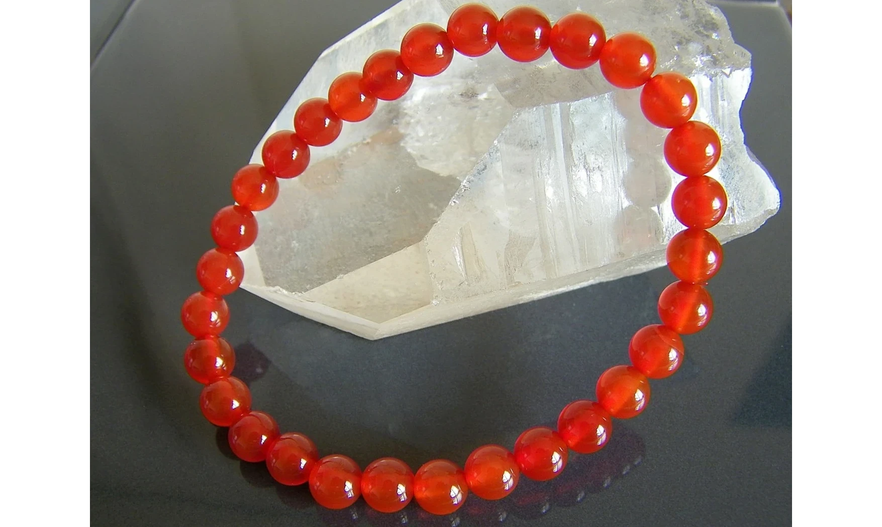 Cornaline pierres Boules bracelet