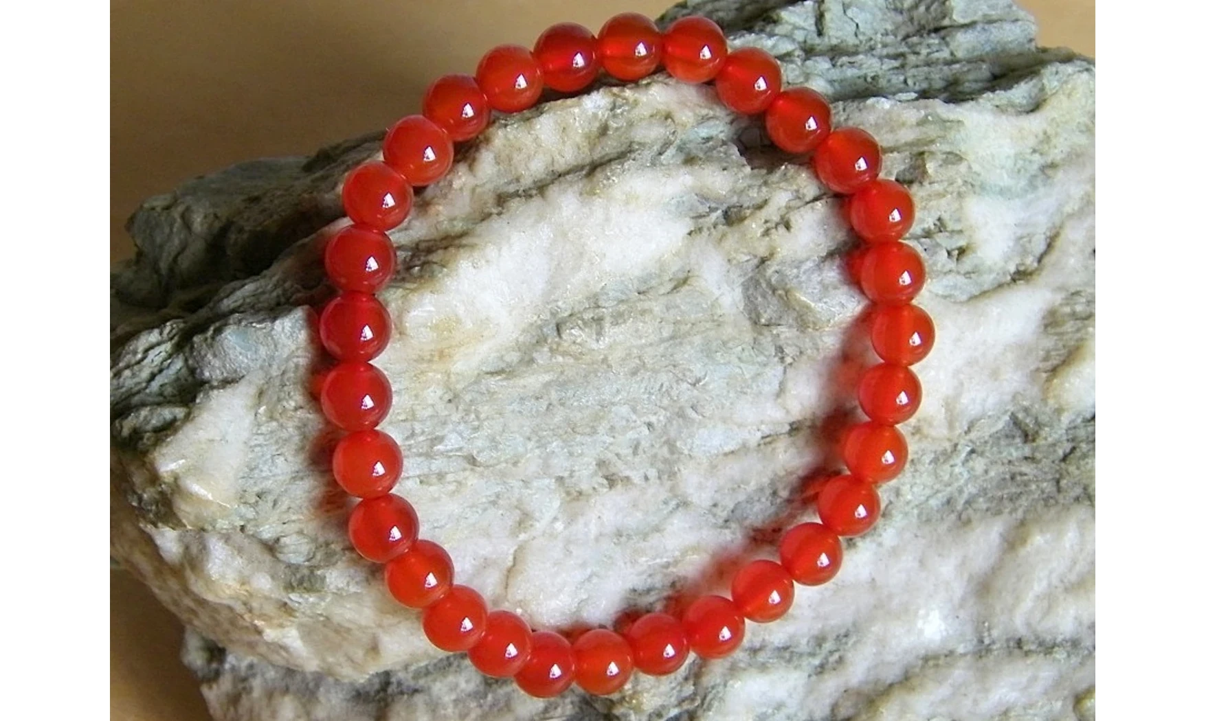 Cornaline pierres Boules bracelet