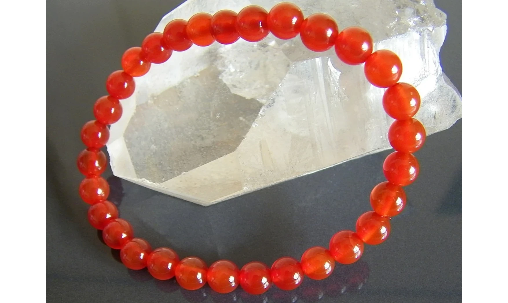 Cornaline pierres Boules bracelet