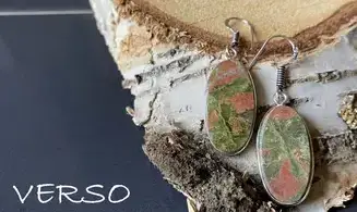 Unakite 925 Silver plated Earring