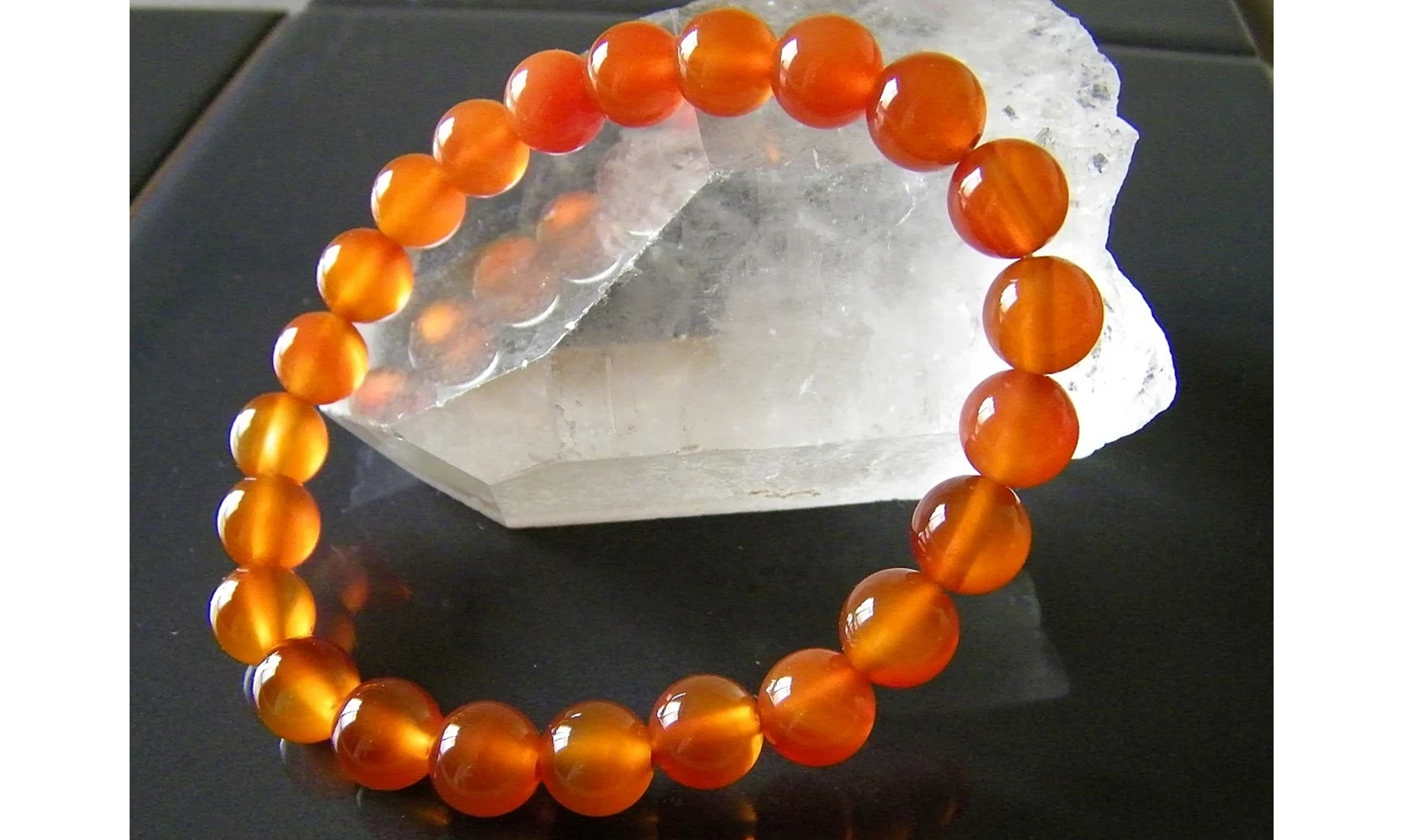 Cornaline pierres Boules bracelet