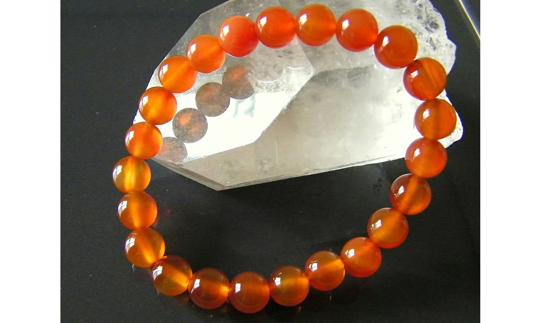 Cornaline pierres Boules bracelet