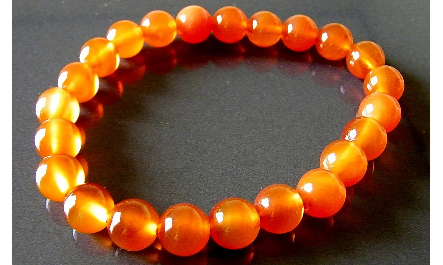 Cornaline pierres Boules bracelet
