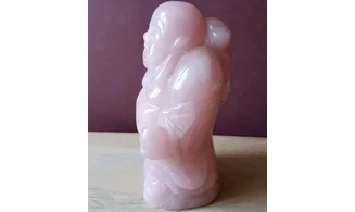 Quartz rose Bouddha pierre