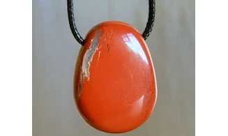 Jaspe rouge pierre percée pendentif