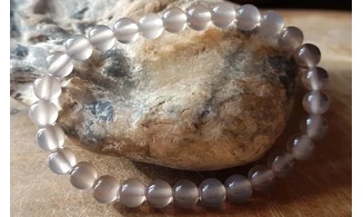 Agate Grise Boules bracelet pierres