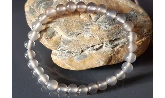 Agate Grise Boules bracelet pierres