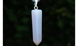 Agate grise pierre Pointe pendentif