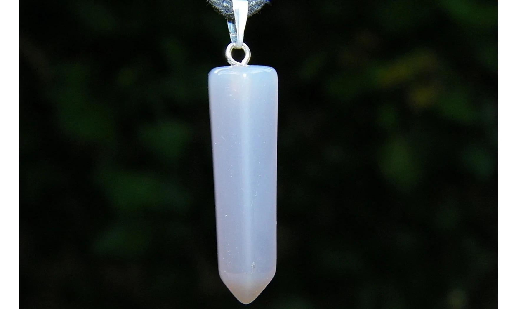 Agate grise pierre Pointe pendentif