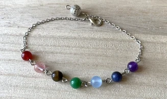 Chainette Pendule 7 Chakras pierres
