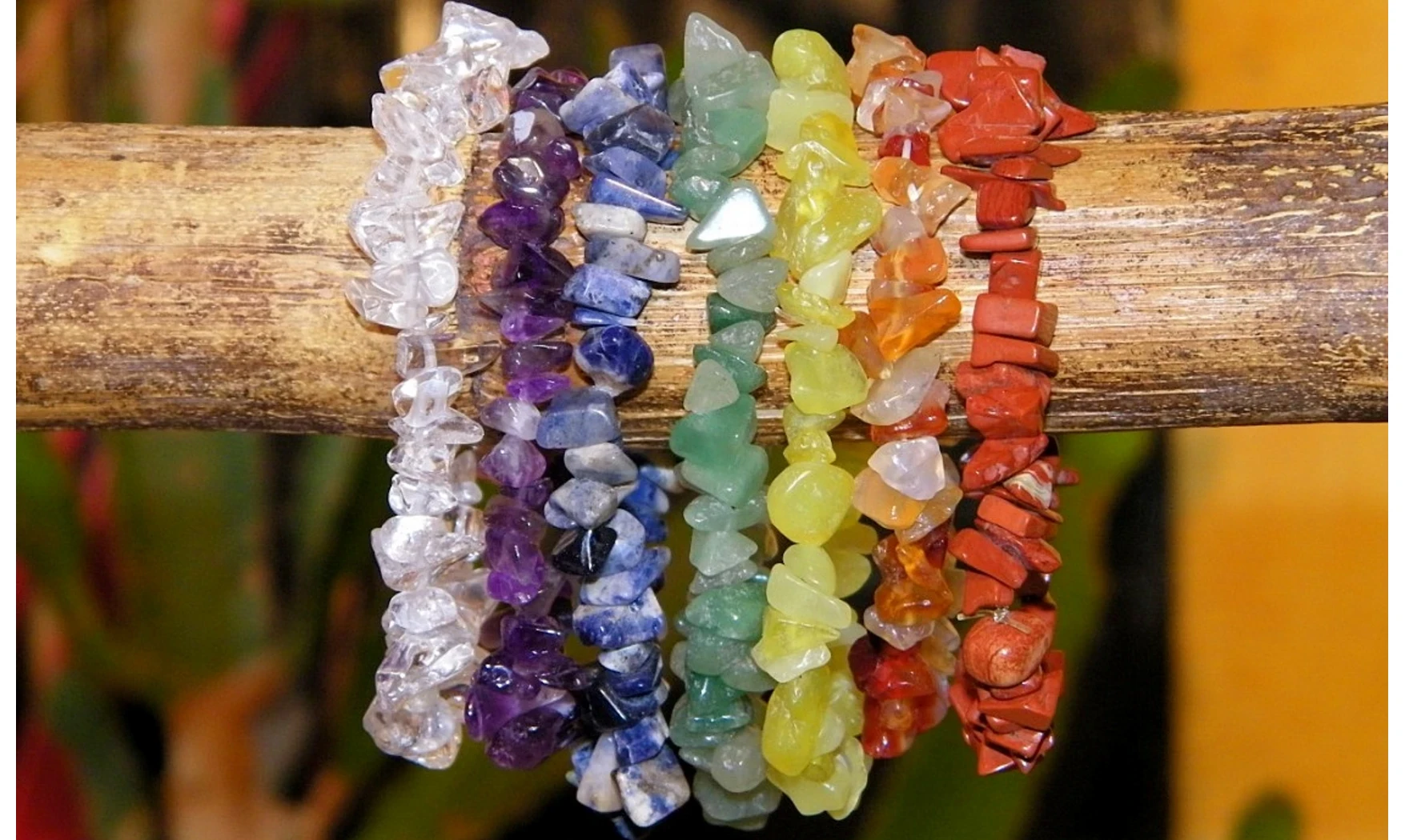 7 Chakras pierres 7 Bracelets Baroques