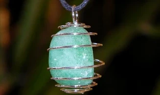 Amazonite spiral pendant