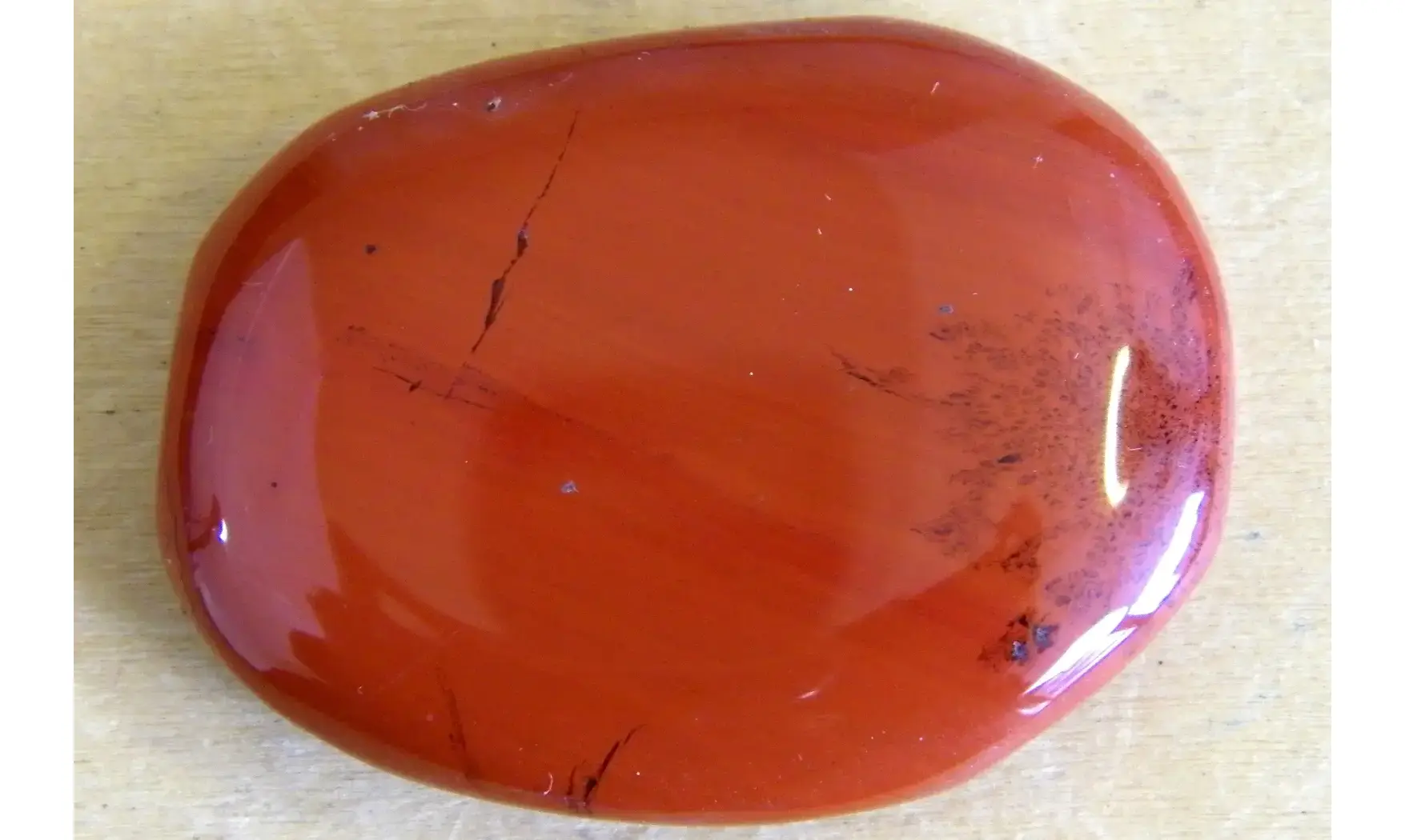 Jaspe Rouge Galet pierre plate