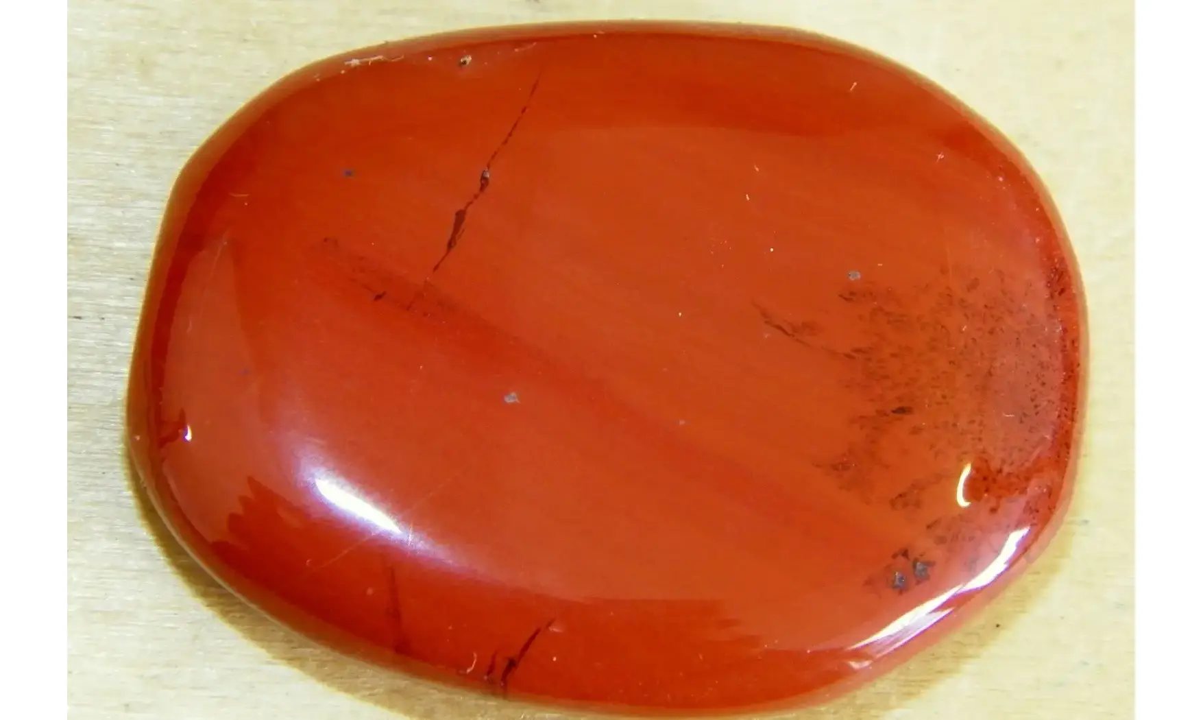 Jaspe Rouge Galet pierre plate