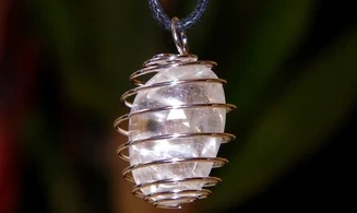 Rock Crystal spiral pendant