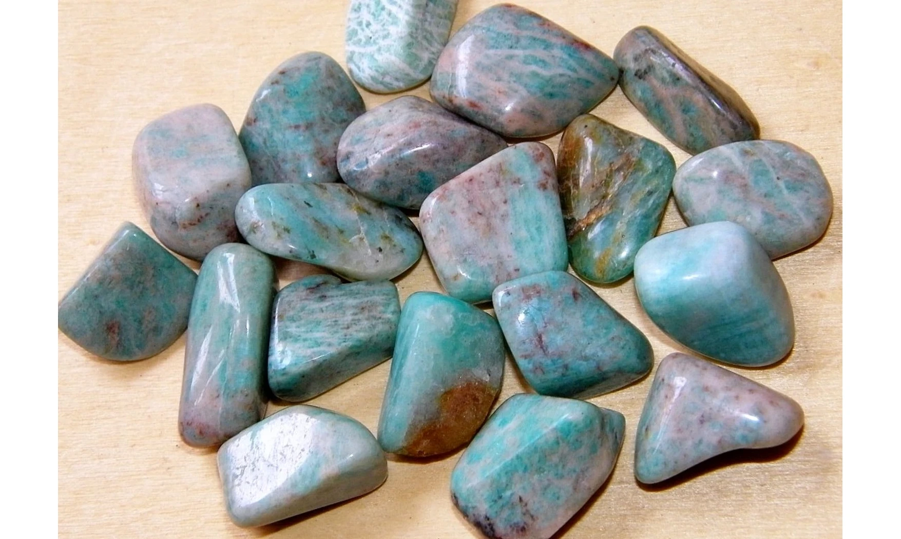 Amazonite du Brésil pierre roulée