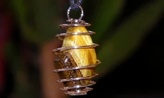 Tiger Eye spiral pendant