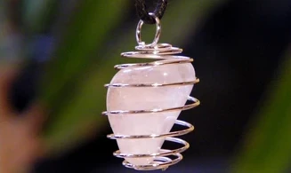 Rose Quartz spiral pendant