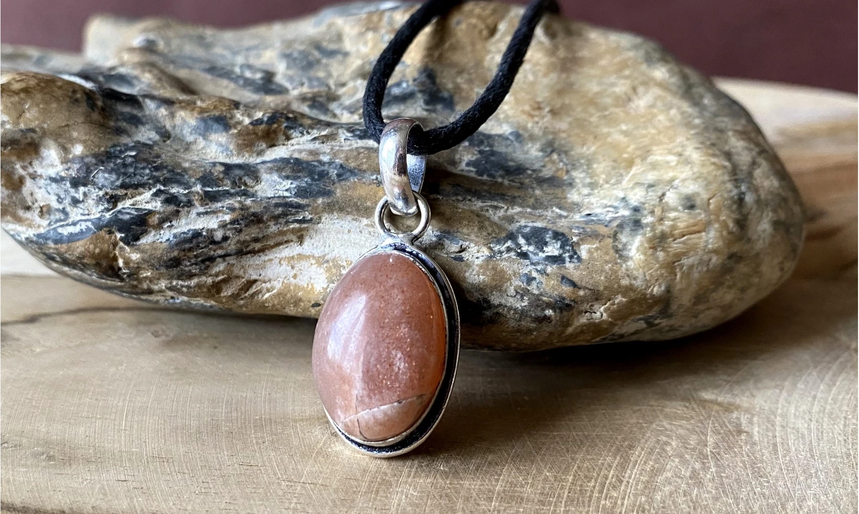 Pierre de Soleil pendentif & Argent