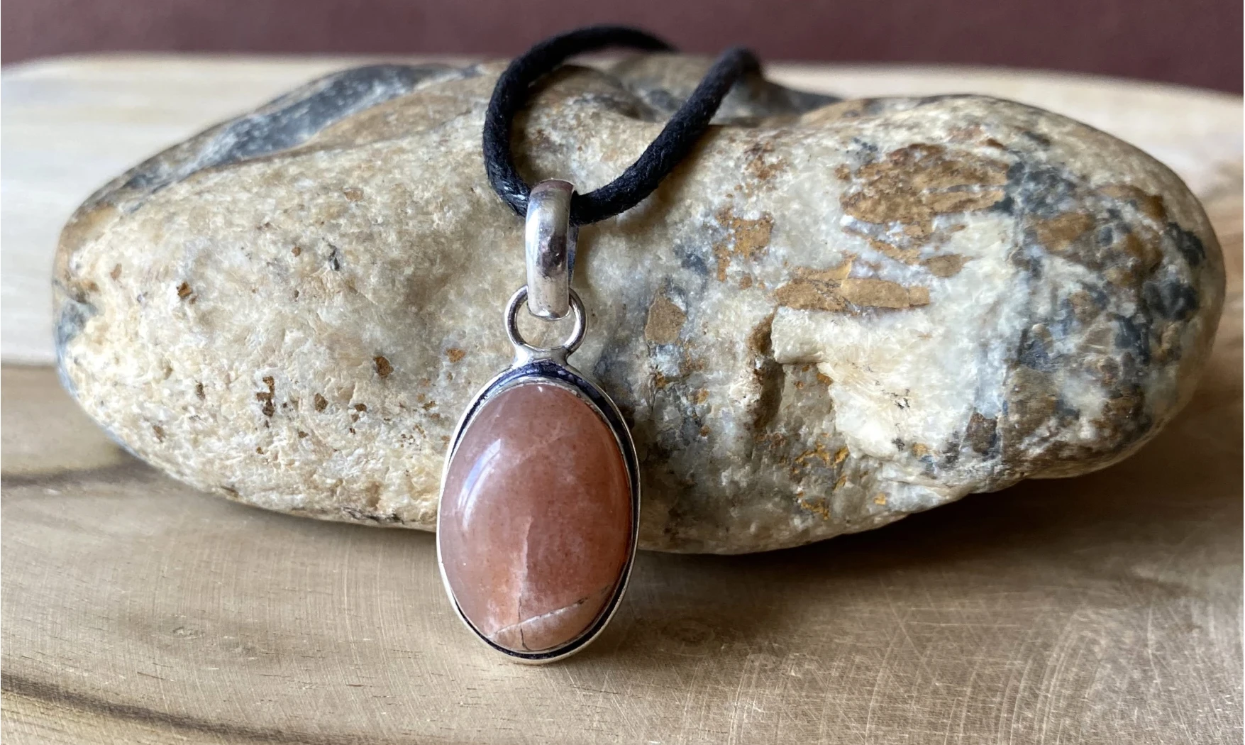 Pierre de Soleil pendentif & Argent
