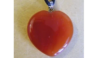 Coeur Cornaline pierre pendentif