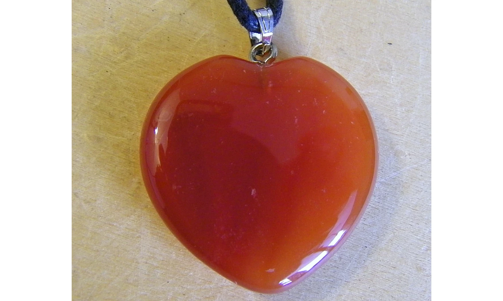 Coeur Cornaline pierre pendentif