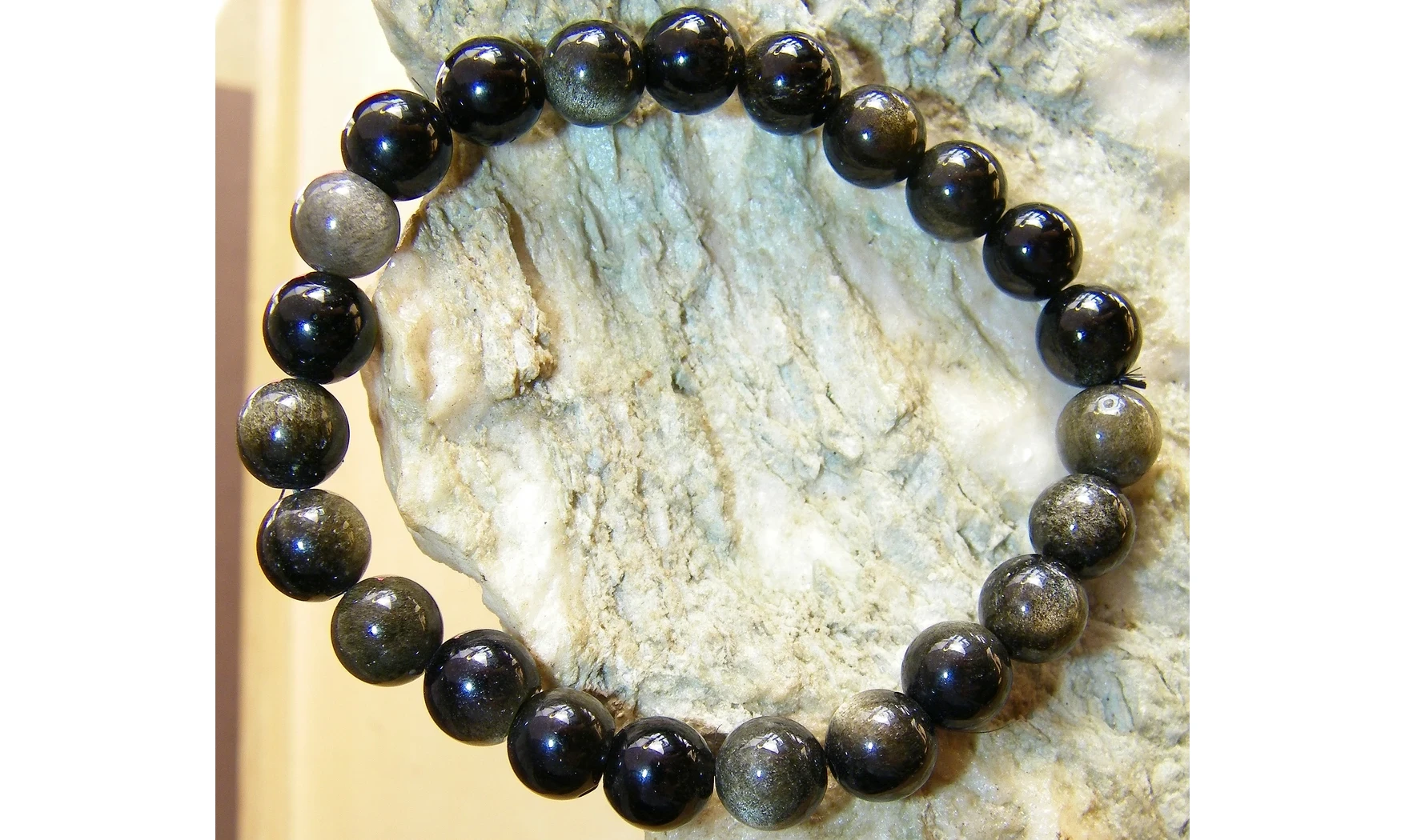 Obsidienne dorée pierres Boules bracelet