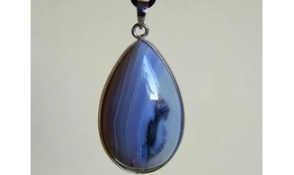 Grey Agate 1 Cabochon pendant