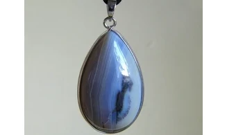 Grey Agate 1 Cabochon pendant