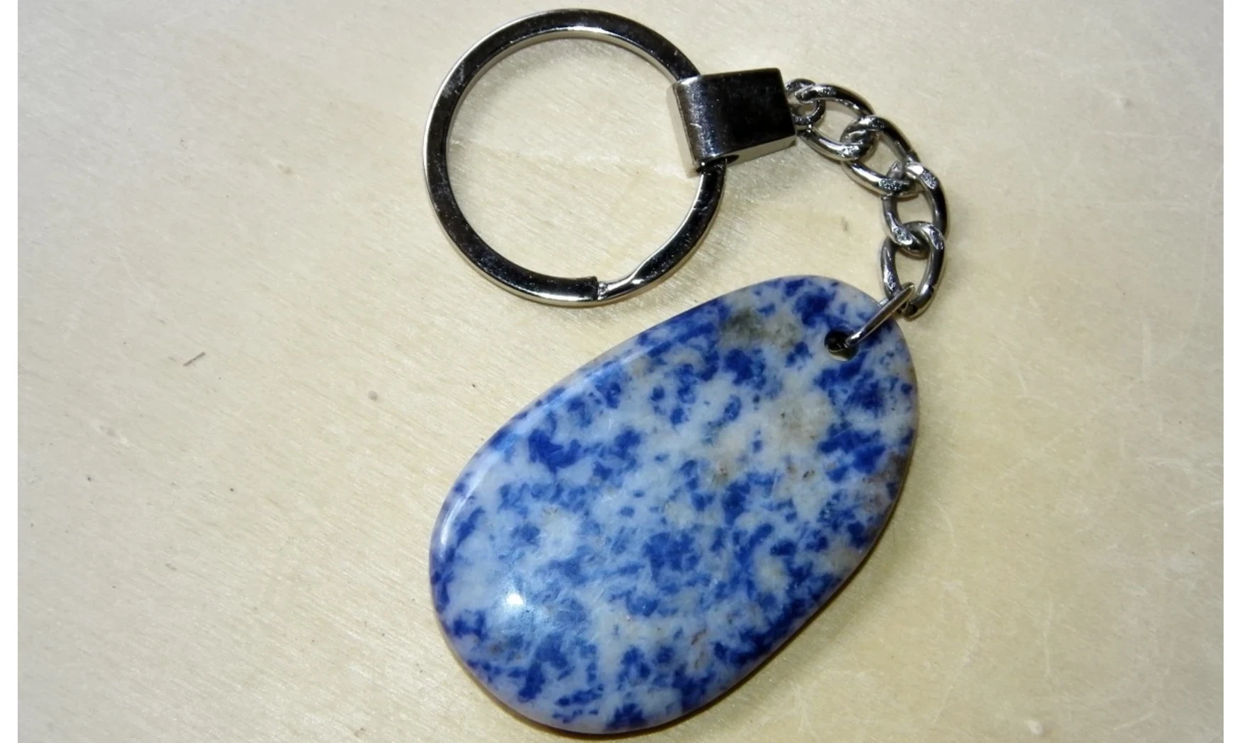 Sodalite Palm stone Keyring