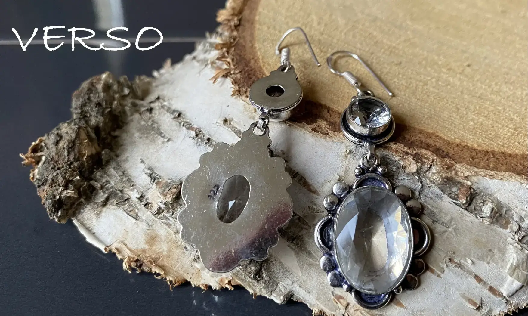 White Topaz 925 Silver plated Earring