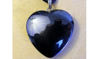 Coeur Hématite pierre pendentif